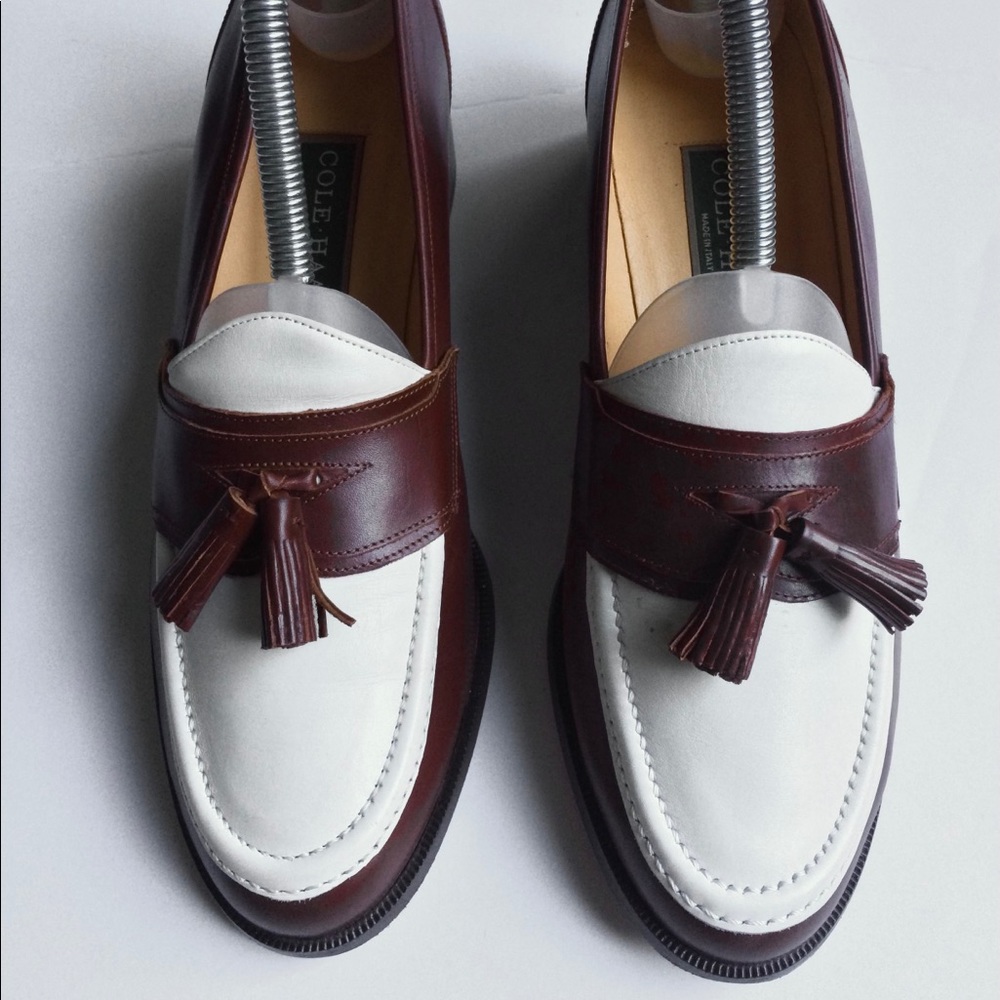 Cole Haan Size 8 Tassle Loafers Handmade In Italy